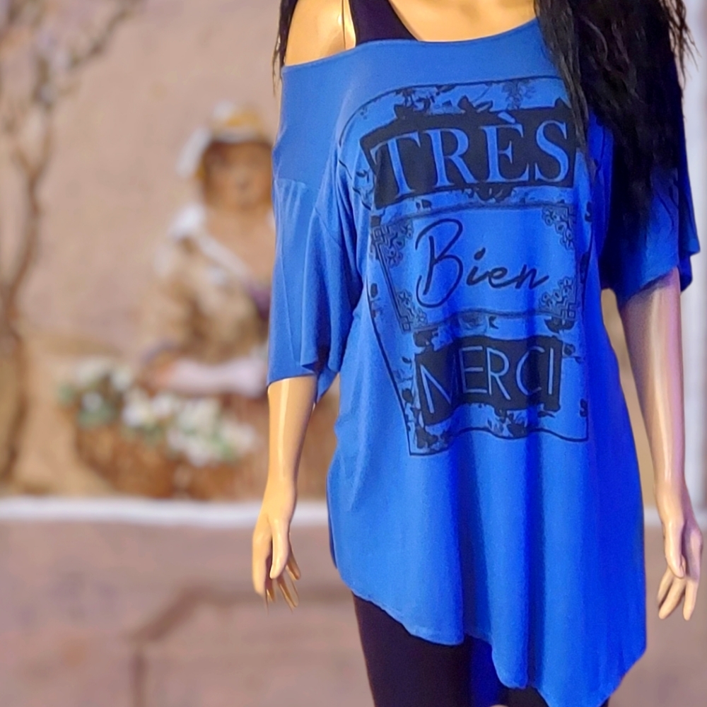 Avenue Brand Blue Plus Size Top - Size 26/28. 👕 🇫🇷